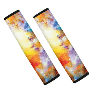 Galaxy Native Indian Woman Print Car Seat Belt Covers