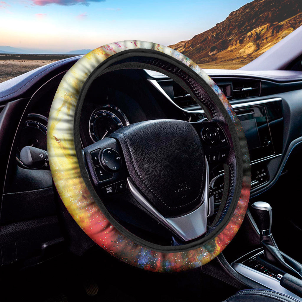 Galaxy Native Indian Woman Print Car Steering Wheel Cover