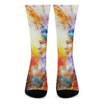 Galaxy Native Indian Woman Print Crew Socks
