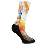 Galaxy Native Indian Woman Print Crew Socks