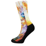 Galaxy Native Indian Woman Print Crew Socks