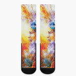 Galaxy Native Indian Woman Print Crew Socks