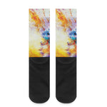 Galaxy Native Indian Woman Print Crew Socks