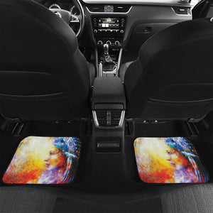 Galaxy Native Indian Woman Print Front and Back Car Floor Mats