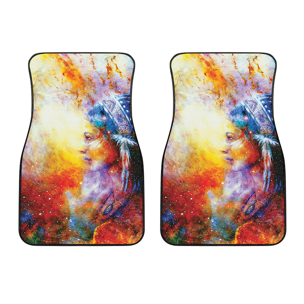 Galaxy Native Indian Woman Print Front Car Floor Mats