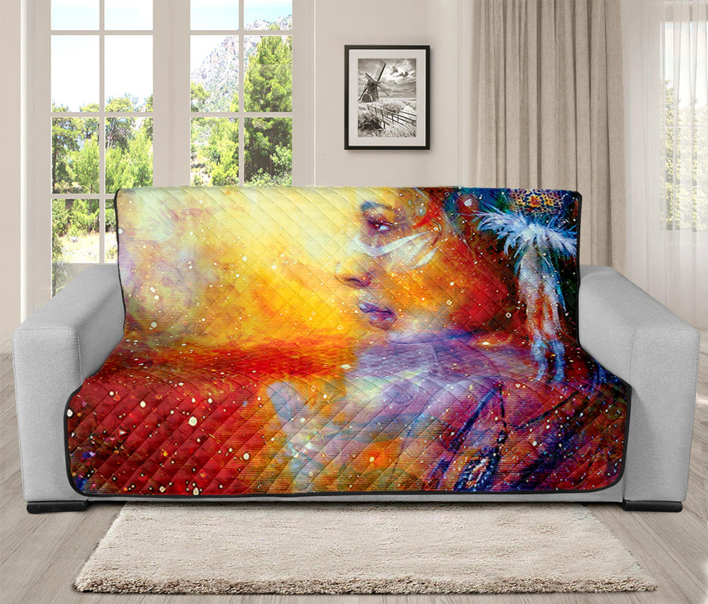 Galaxy Native Indian Woman Print Futon Protector