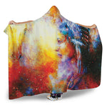 Galaxy Native Indian Woman Print Hooded Blanket