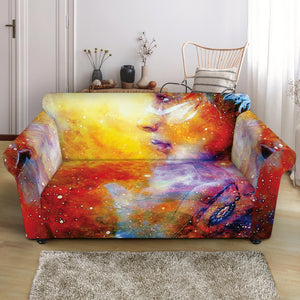 Galaxy Native Indian Woman Print Loveseat Slipcover