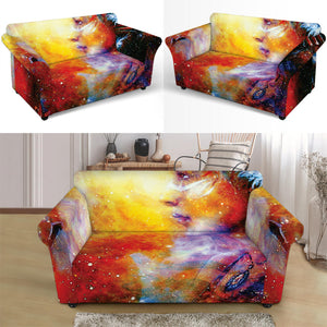 Galaxy Native Indian Woman Print Loveseat Slipcover