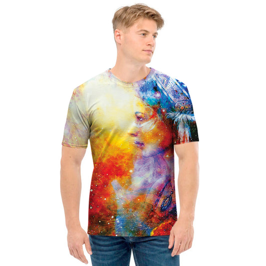 Galaxy Native Indian Woman Print Men's T-Shirt