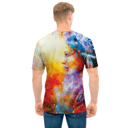 Galaxy Native Indian Woman Print Men's T-Shirt