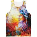 Galaxy Native Indian Woman Print Men's Tank Top