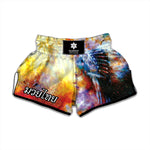 Galaxy Native Indian Woman Print Muay Thai Boxing Shorts