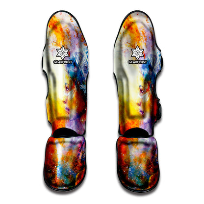 Galaxy Native Indian Woman Print Muay Thai Shin Guard
