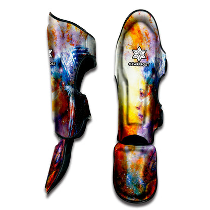 Galaxy Native Indian Woman Print Muay Thai Shin Guard