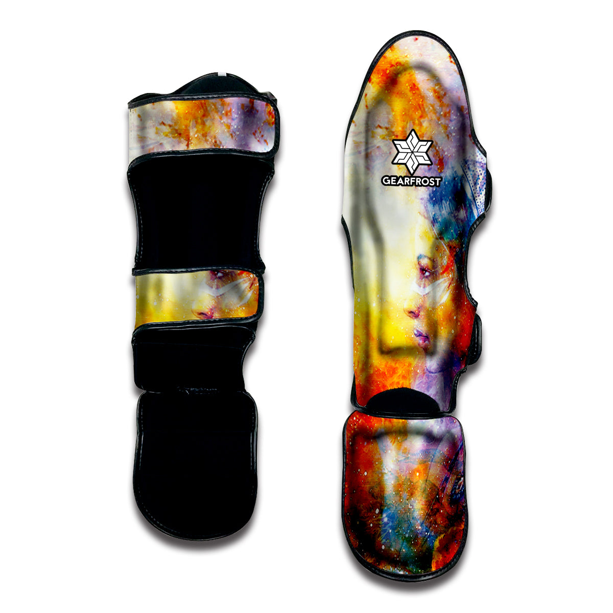 Galaxy Native Indian Woman Print Muay Thai Shin Guard