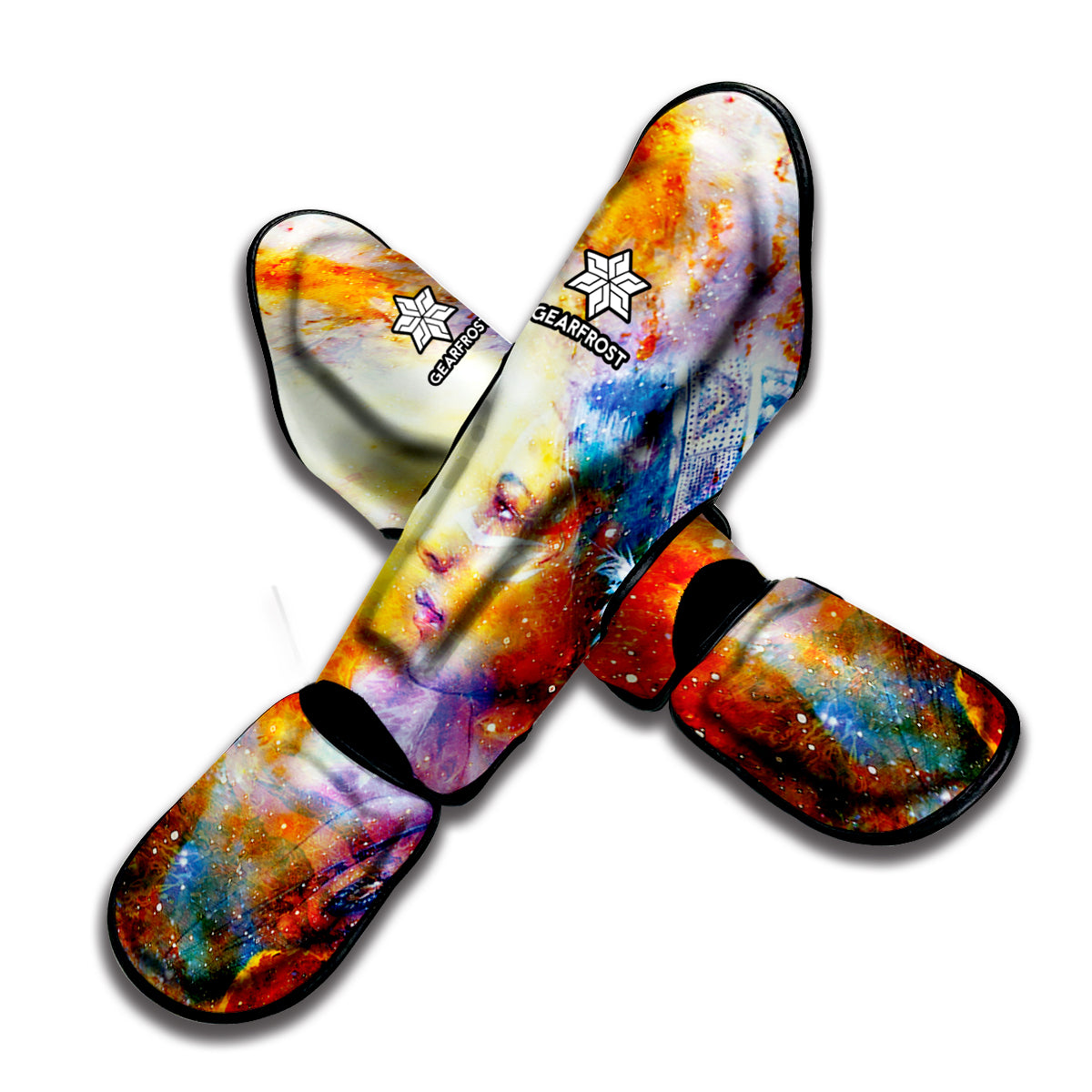 Galaxy Native Indian Woman Print Muay Thai Shin Guard