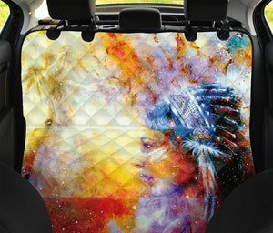 Galaxy Native Indian Woman Print Pet Car Back Seat Cover