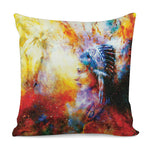 Galaxy Native Indian Woman Print Pillow Cover