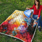 Galaxy Native Indian Woman Print Quilt