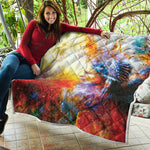 Galaxy Native Indian Woman Print Quilt