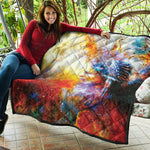 Galaxy Native Indian Woman Print Quilt