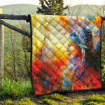 Galaxy Native Indian Woman Print Quilt