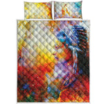 Galaxy Native Indian Woman Print Quilt Bed Set