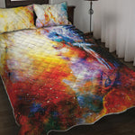 Galaxy Native Indian Woman Print Quilt Bed Set