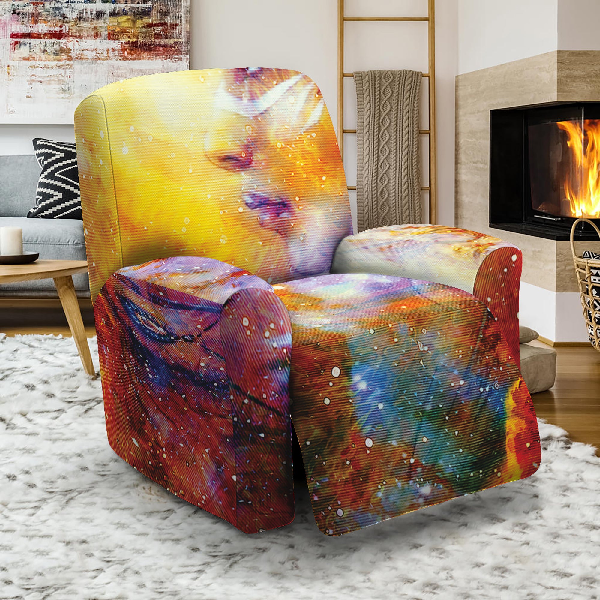 Galaxy Native Indian Woman Print Recliner Slipcover