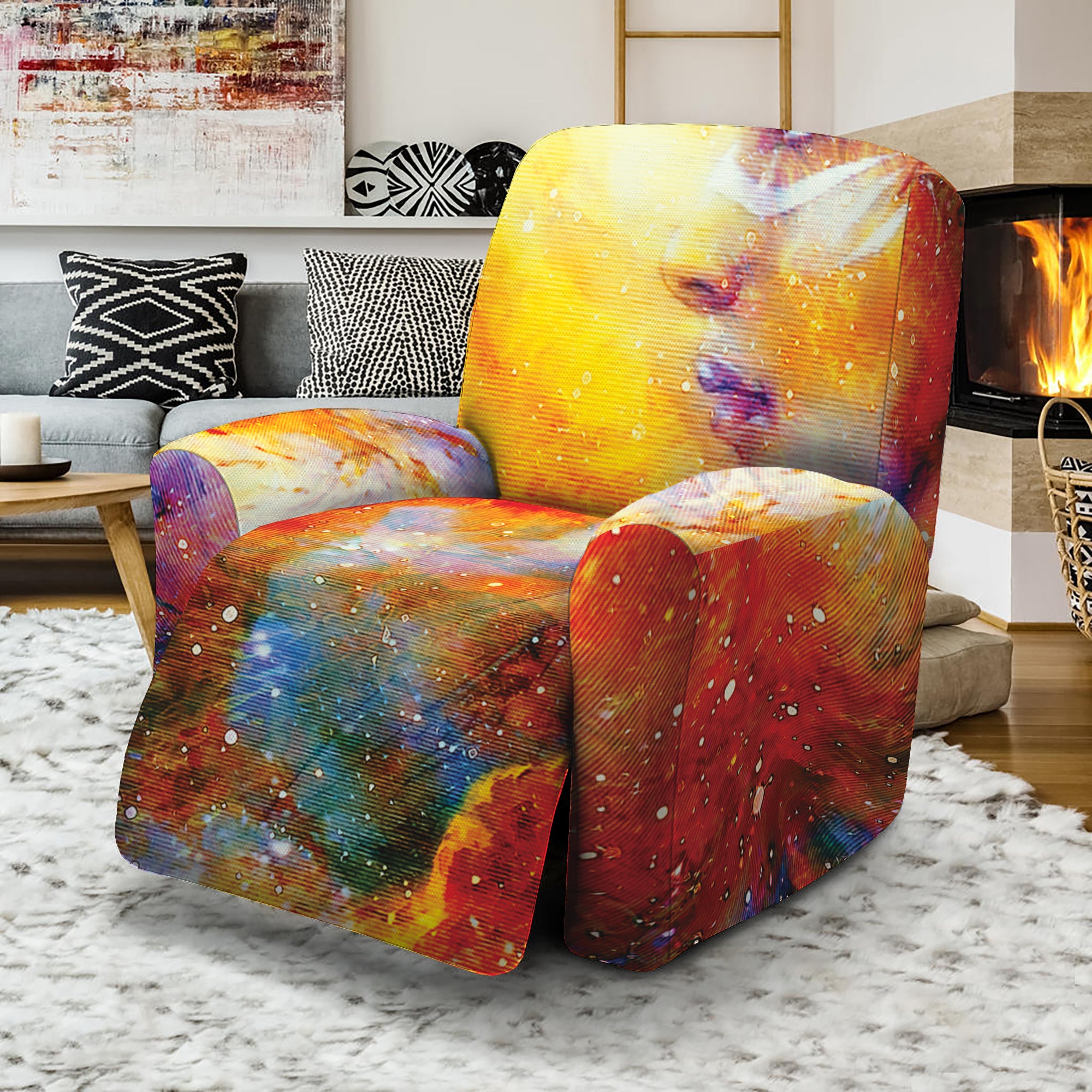 Galaxy Native Indian Woman Print Recliner Slipcover