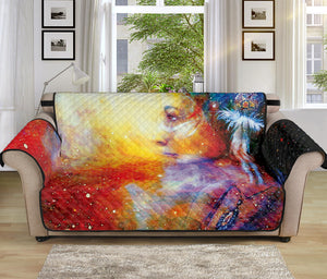 Galaxy Native Indian Woman Print Sofa Protector