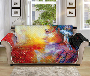 Galaxy Native Indian Woman Print Sofa Protector