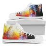 Galaxy Native Indian Woman Print White High Top Shoes
