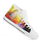 Galaxy Native Indian Woman Print White High Top Shoes