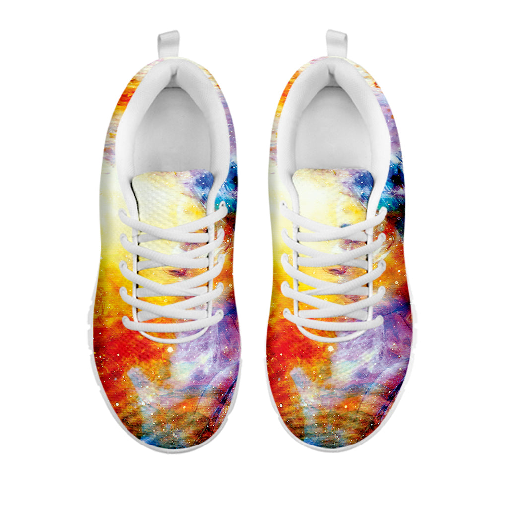 Galaxy Native Indian Woman Print White Sneakers