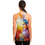 Galaxy Native Indian Woman Print Women's Racerback Tank Top
