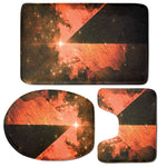 Galaxy Pyramid Print 3 Piece Bath Mat Set