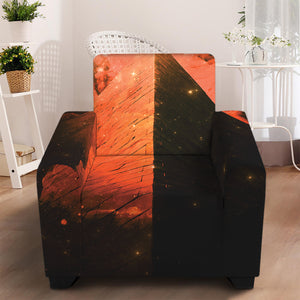 Galaxy Pyramid Print Armchair Slipcover