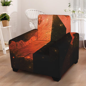 Galaxy Pyramid Print Armchair Slipcover