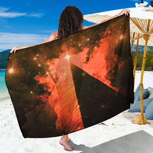 Galaxy Pyramid Print Beach Sarong Wrap