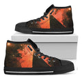 Galaxy Pyramid Print Black High Top Sneakers