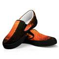 Galaxy Pyramid Print Black Slip On Sneakers
