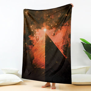 Galaxy Pyramid Print Blanket