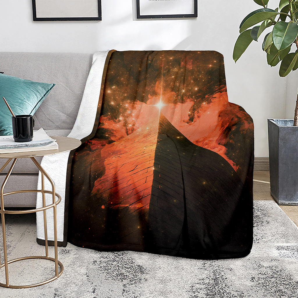 Galaxy Pyramid Print Blanket