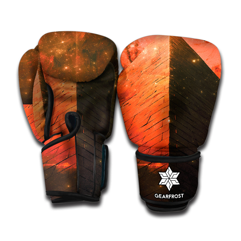 Galaxy Pyramid Print Boxing Gloves