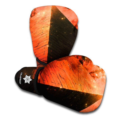 Galaxy Pyramid Print Boxing Gloves