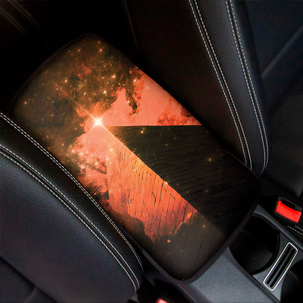 Galaxy Pyramid Print Car Center Console Cover