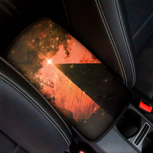 Galaxy Pyramid Print Car Center Console Cover