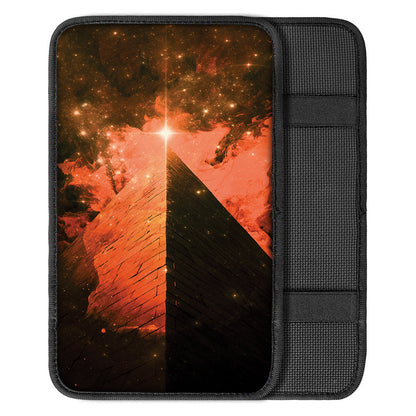 Galaxy Pyramid Print Car Center Console Cover